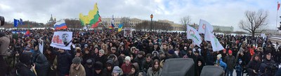 Панорама митинга памяти Бориса Немцова